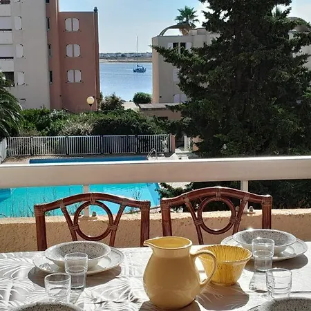 Joli Résidence Avec Piscine Et Du Grazel à 180m Appartamento Gruissan
